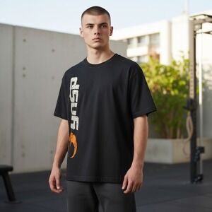 GASP Original Tee Mens Size Small Black Heavy Cotton Logo Gym Workout T-Shirt